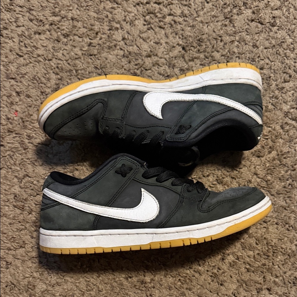 Nike Black and Yellow Sneakers with White Swoosh